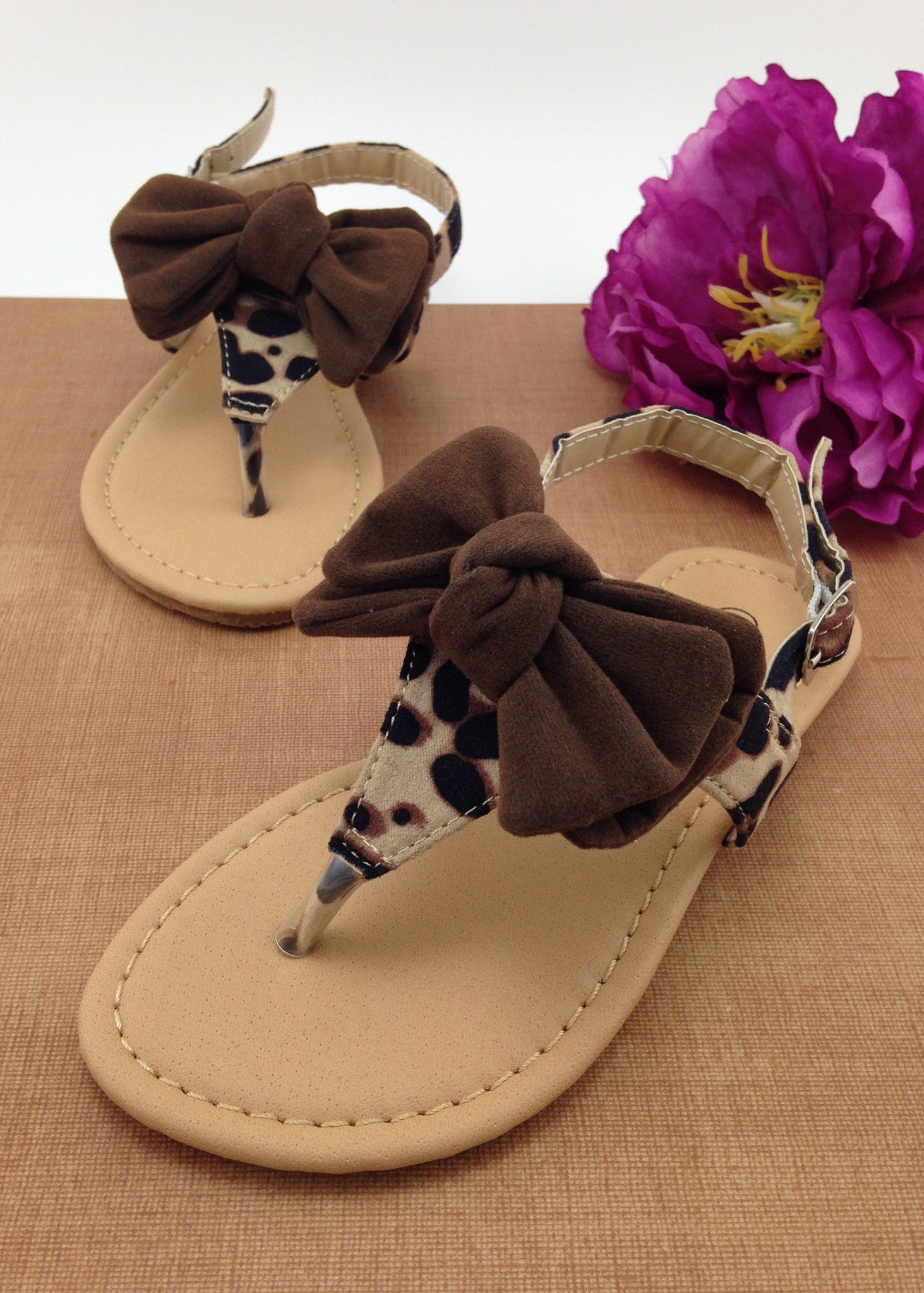 girls leopard print sandals