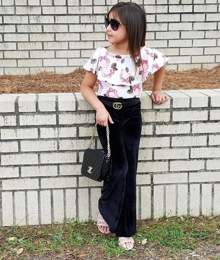 black velvet bell bottom pants