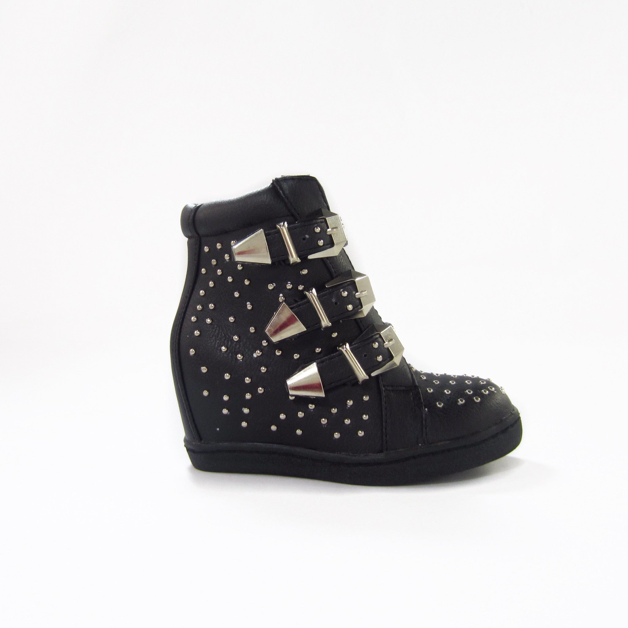 Girls Black Wedge Hightops | Girls 