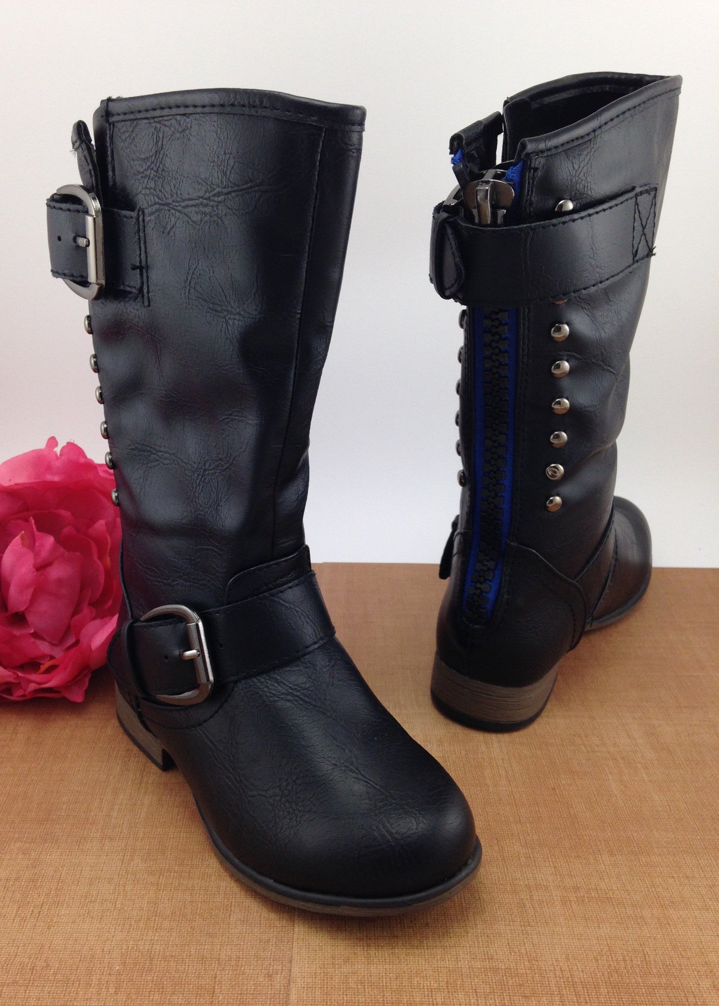 black riding boots girls