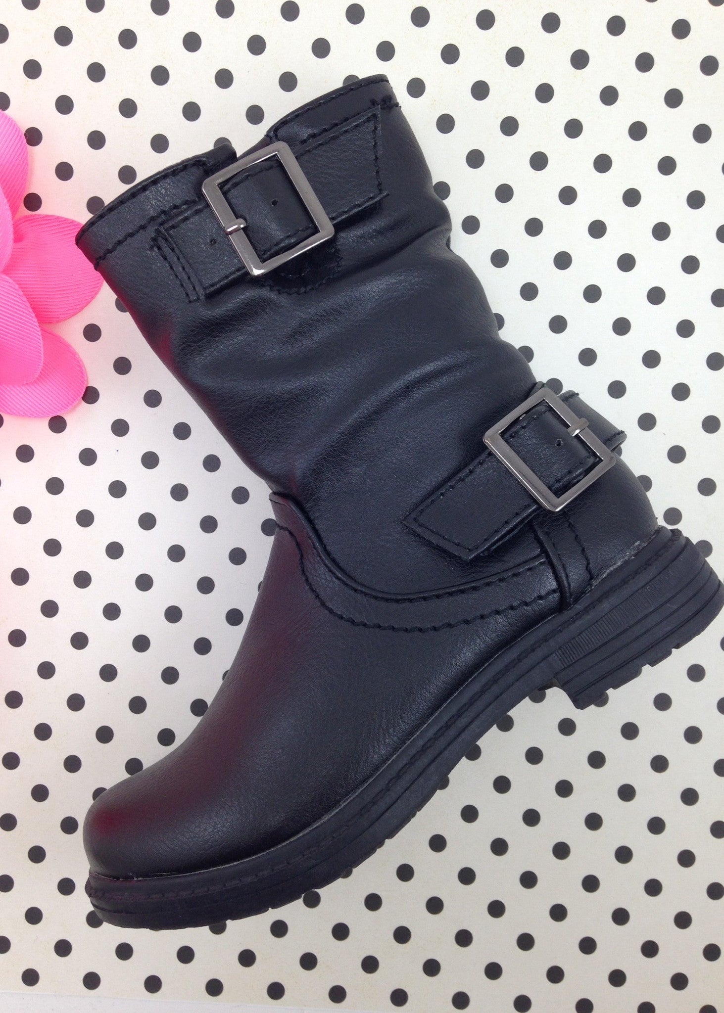 Girls Black Moto Boots | Girls Boots 