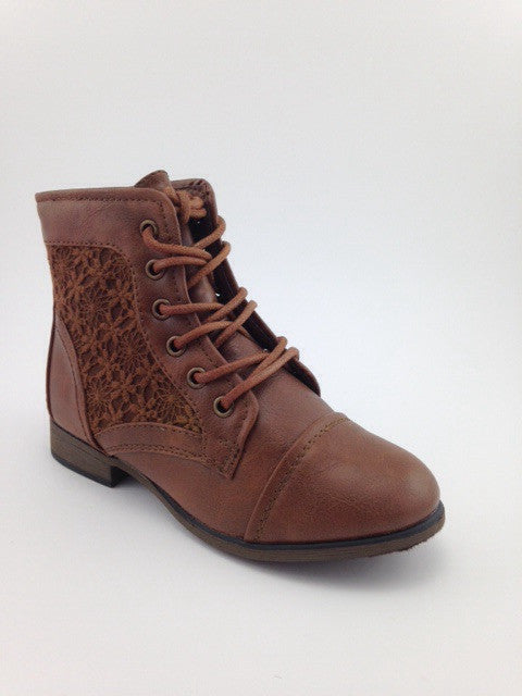 tan ankle bootie
