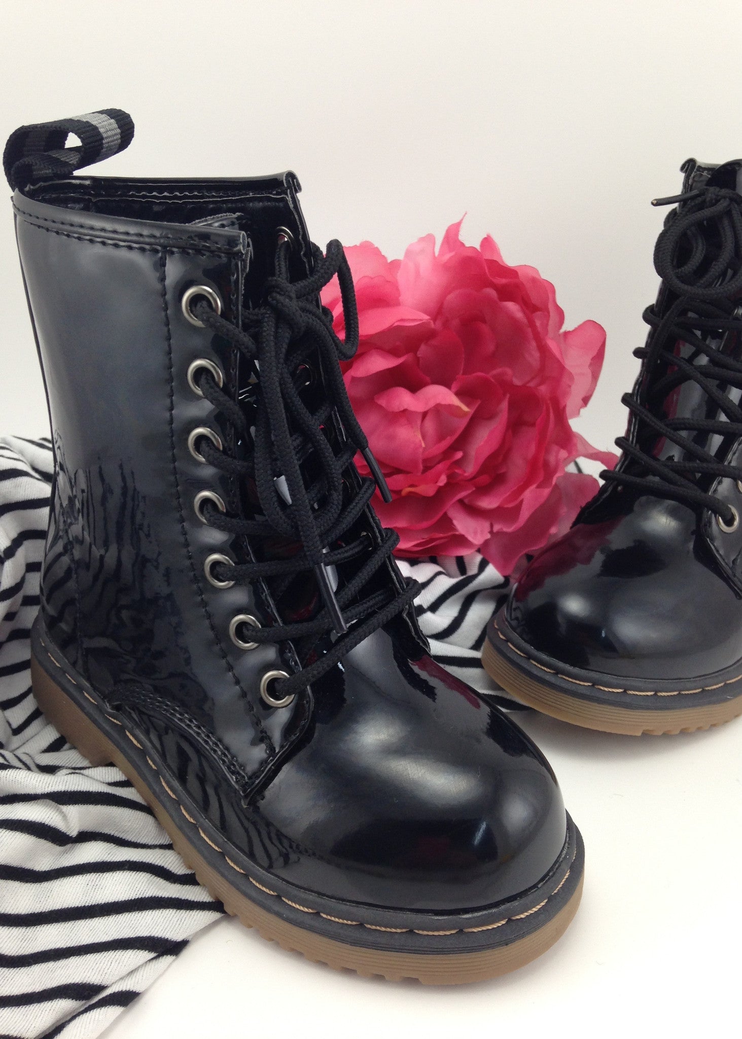 girls patent boots