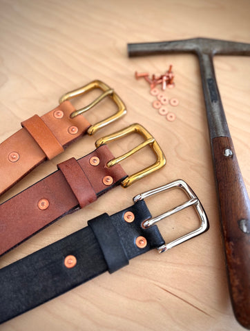 Handmade leather belts