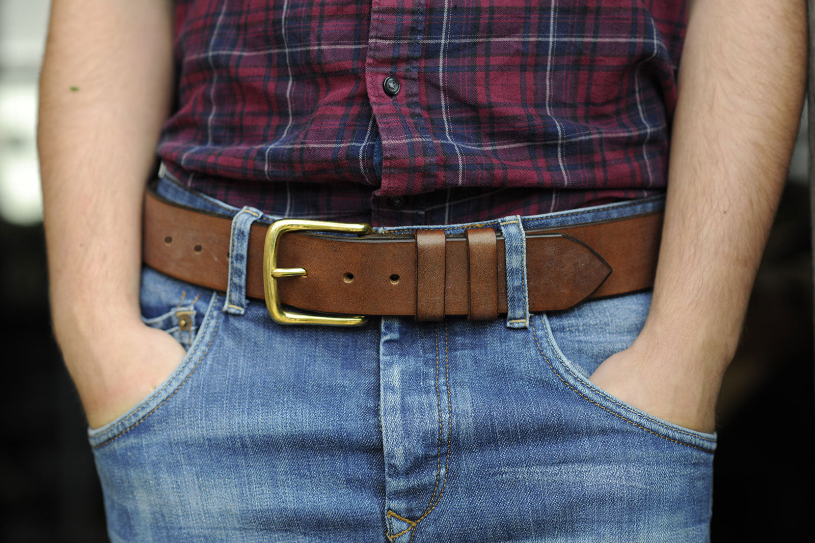 Oak Bark Tanned Leather Belt by Tanner Bates