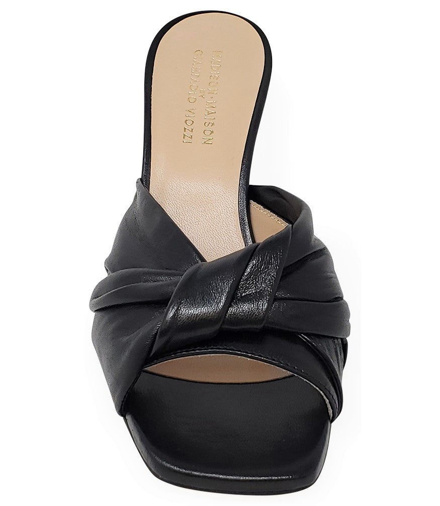 Shop-Madison-Maison by Giampaolo Black Knot Mule madisonstyle.com – MADISON