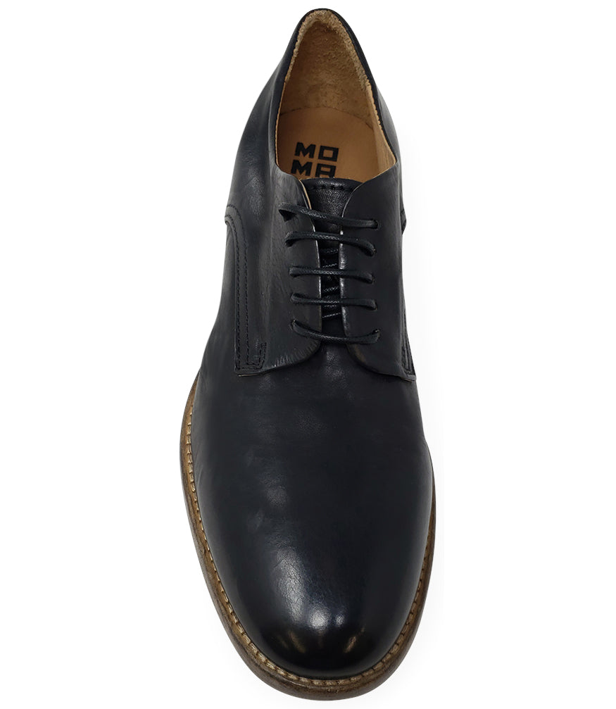 Moma Navy Leather Lace Up Oxford