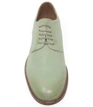 MOMA GREEN LEATHER LACE UP OXFORD
