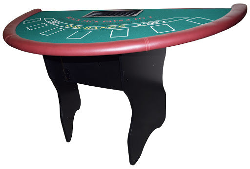 basic blackjack table with folding legs