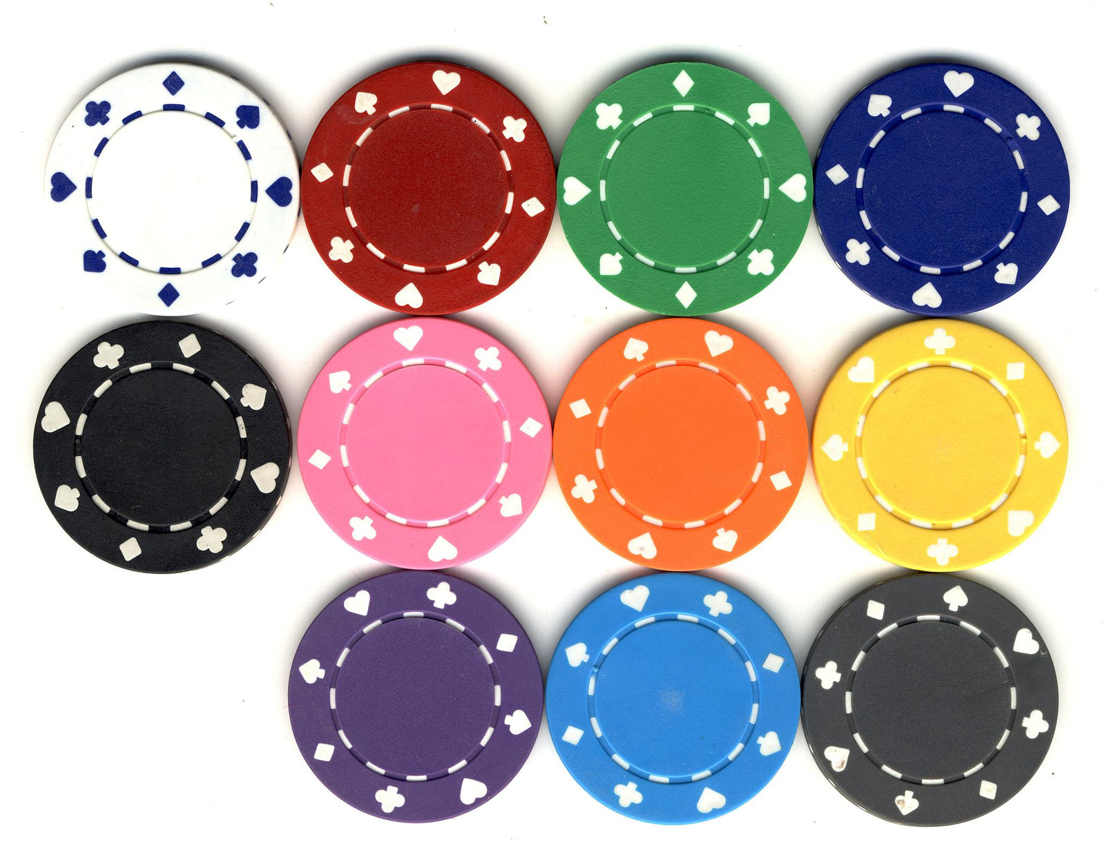 Suited Poker Chip 11 5grams Set of 25 Chips