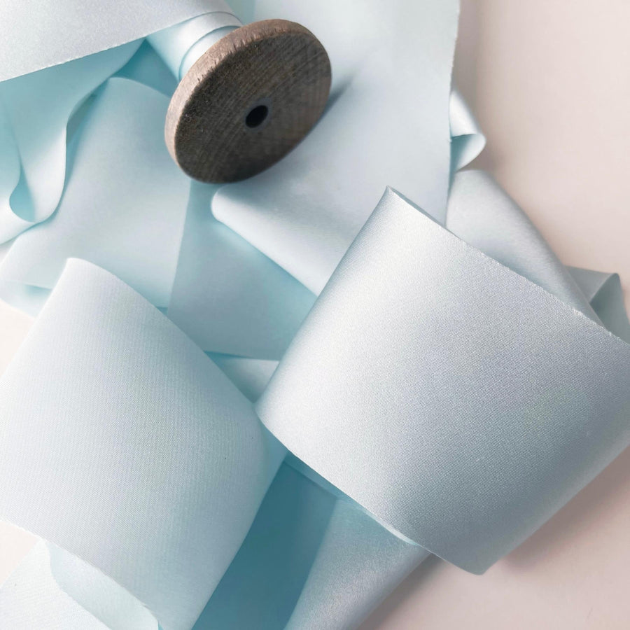 Snow - Dual Texture Silk Ribbon – HoneySilks & CO