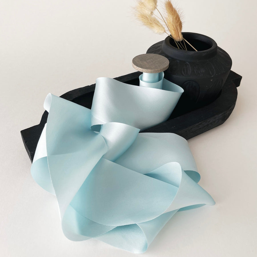 Snow - Dual Texture Silk Ribbon – HoneySilks & CO