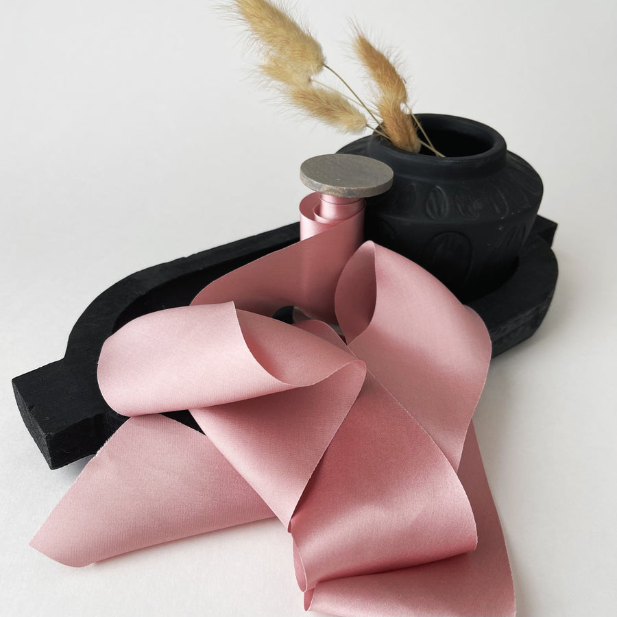 Coral - Dual Texture Silk Ribbon – HoneySilks & CO