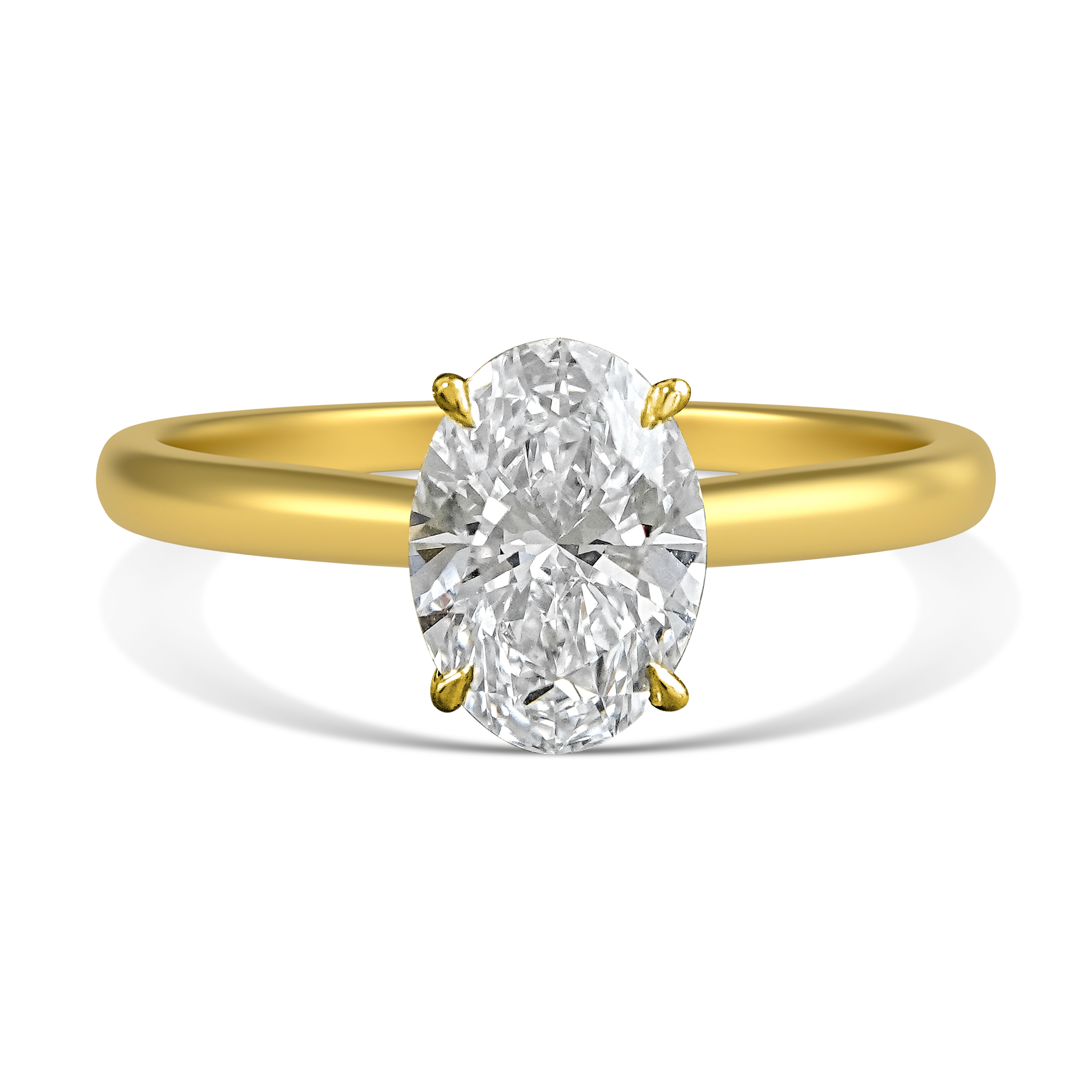 Rose gold solitaire engagement ring