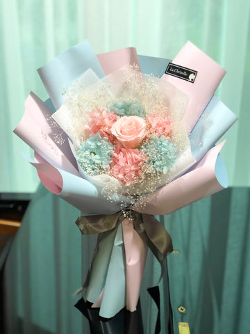夢之天使-粉紅色保鮮玫瑰花束 Angel in my Dream Preserved Rose Bouquet