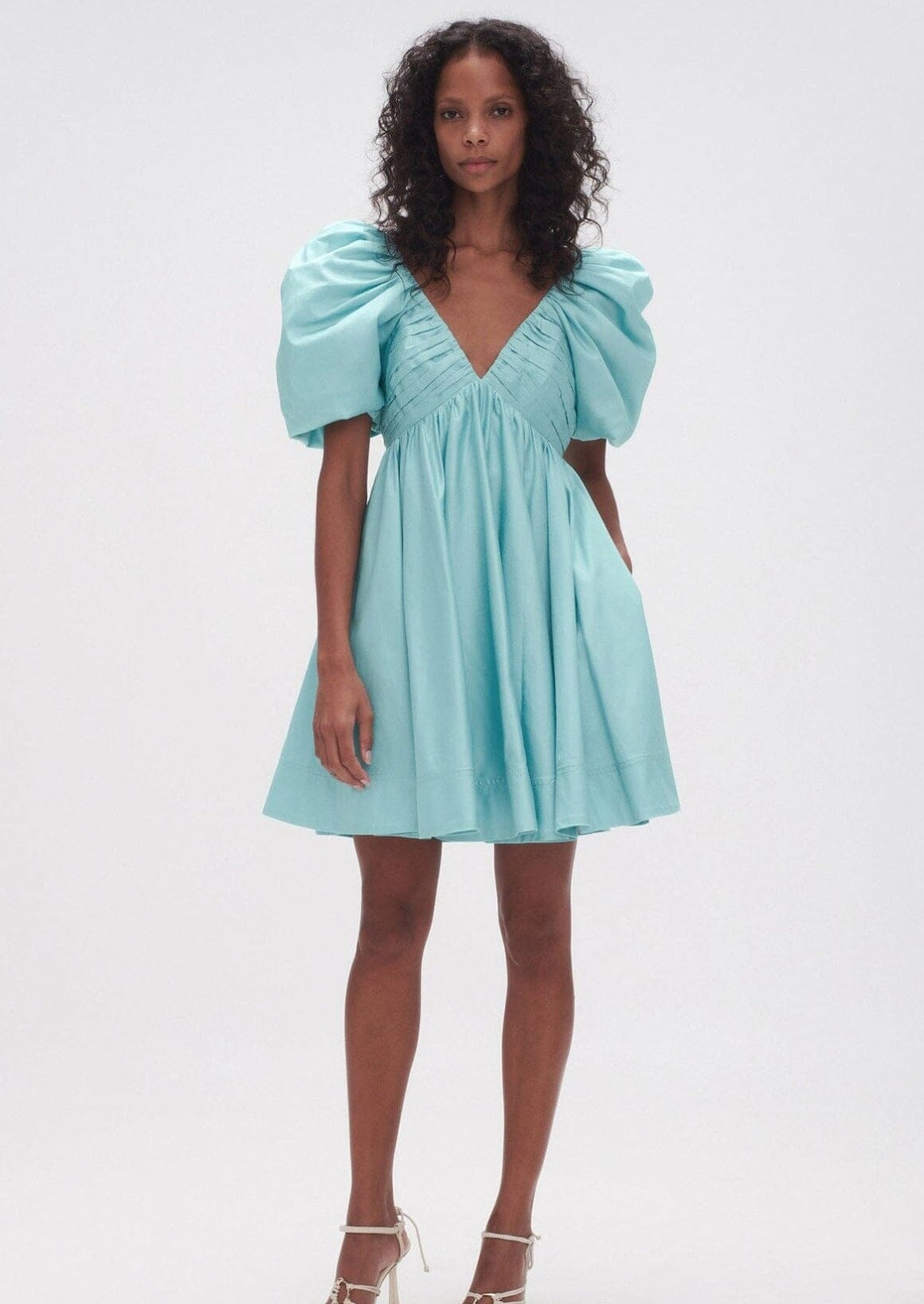 AJE - Gabrielle Plunge Mini Dress - Spearmint | All The Dresses