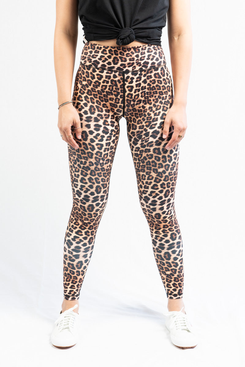 Vie Active Rockell 7/8 Legging- Brown Leopard