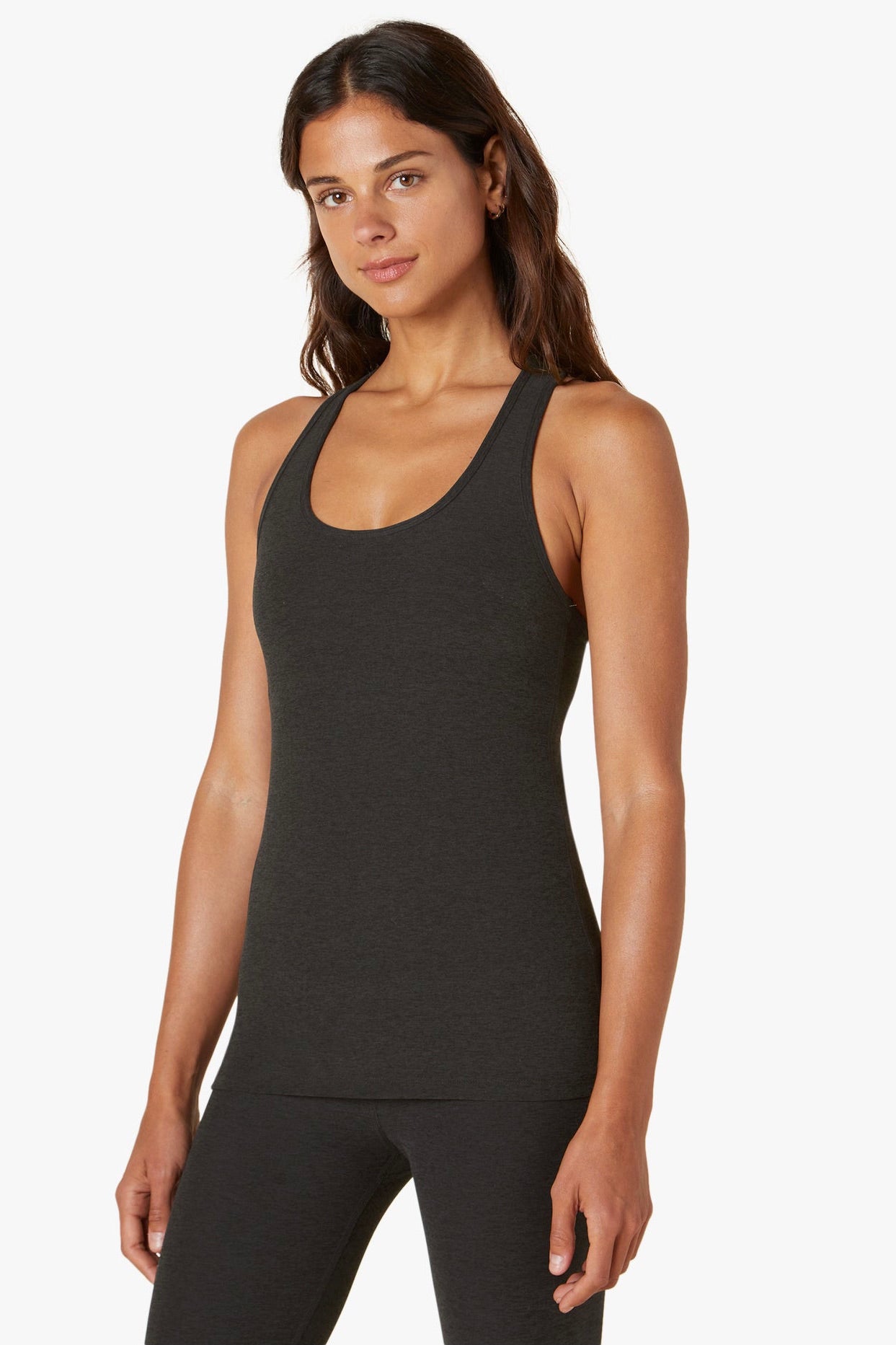 Beyond Yoga Spacedye Step Up Racerback Tank- Darkest Night