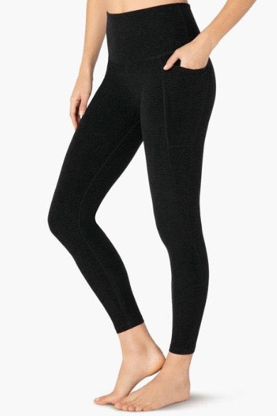 Beyond Yoga Out Of Pocket High Waisted Midi Legging- Darkest Night