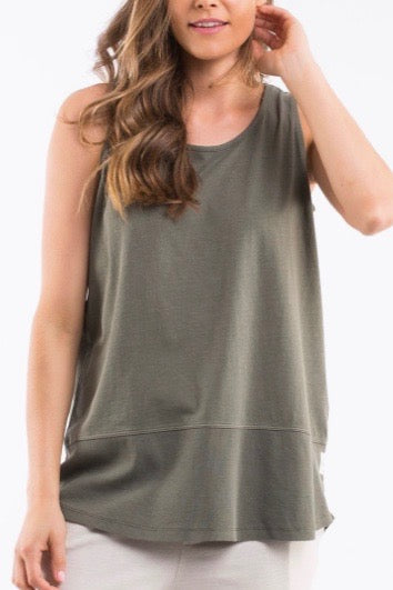 Elm Fundamental Rib Tank- Khaki