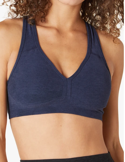 Beyond Yoga Spacedye Lift Your Spirits Bra- Nocturnal Navy