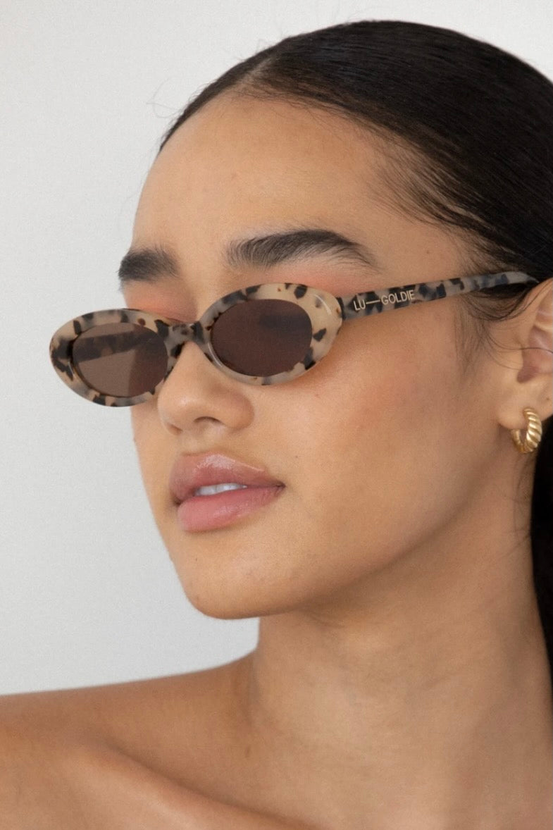 Lu Goldie Sylvie Sunglasses- Choc Tort