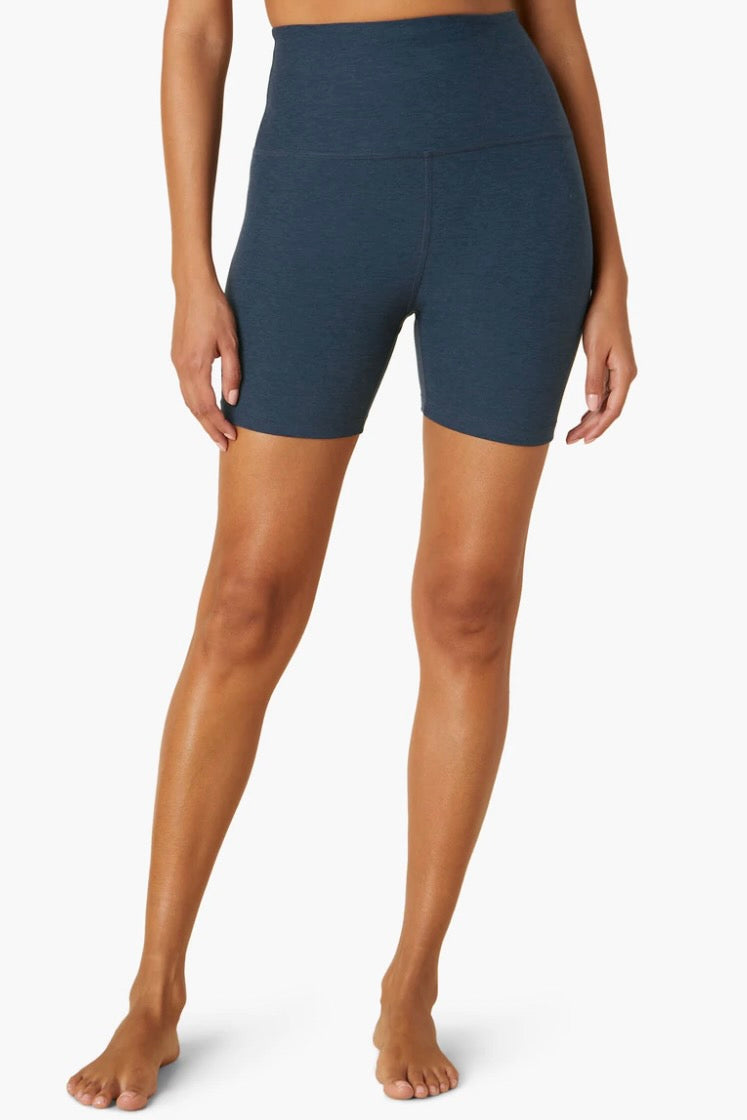 Beyond Yoga Spacedye Keep Pace Biker Short- Nocturnal Navy