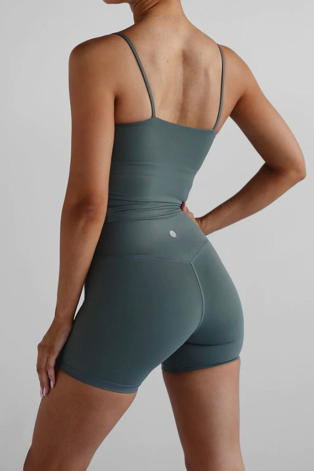 Leelo Active Sculpt Bike Short- Green Mist