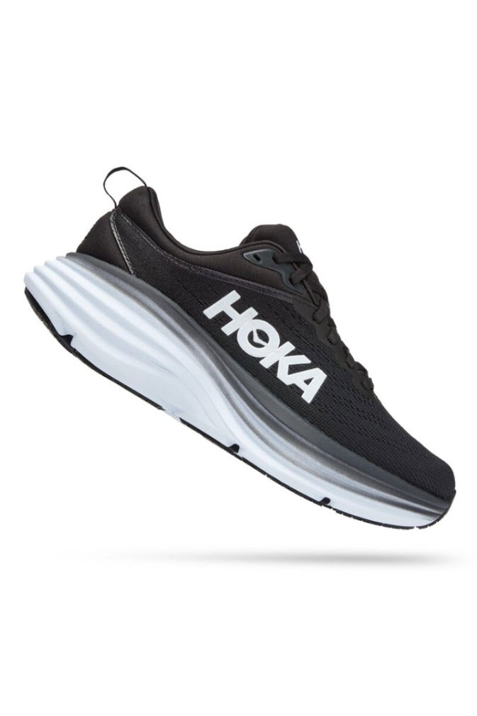 Hoka W Bondi 8 Sneaker- Black/ White