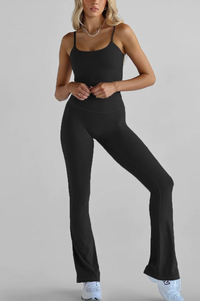 Leelo Active Sculpt Flare Legging- Black