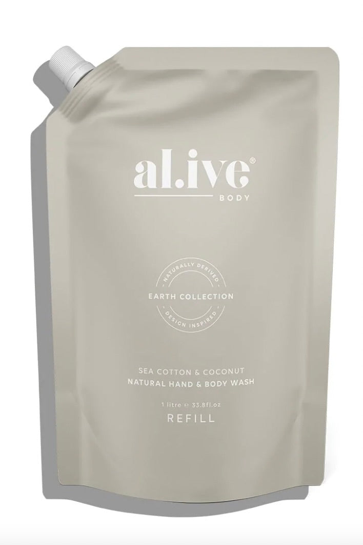 Al.ive Body Wash Refill- Sea Cotton + Coconut