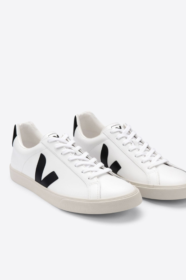 Veja Esplar Logo Leather Sneaker- Extra White/Black