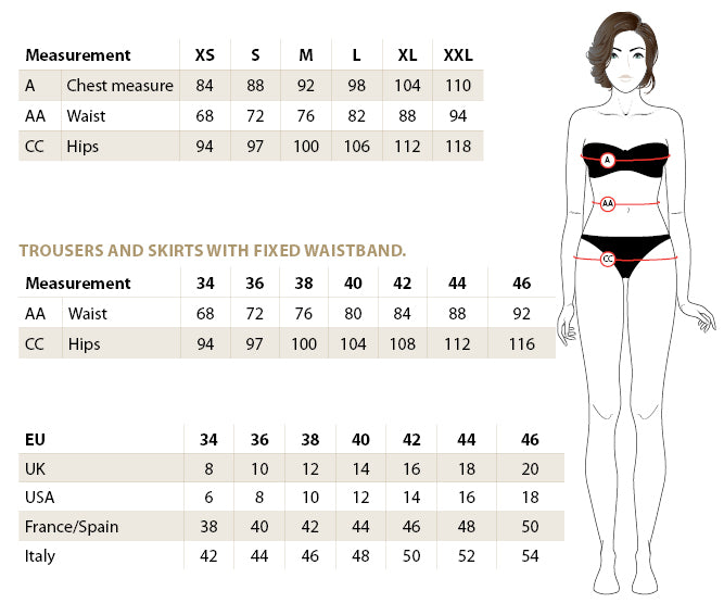 Size guide - NÜ – NÜ Denmark - INT.