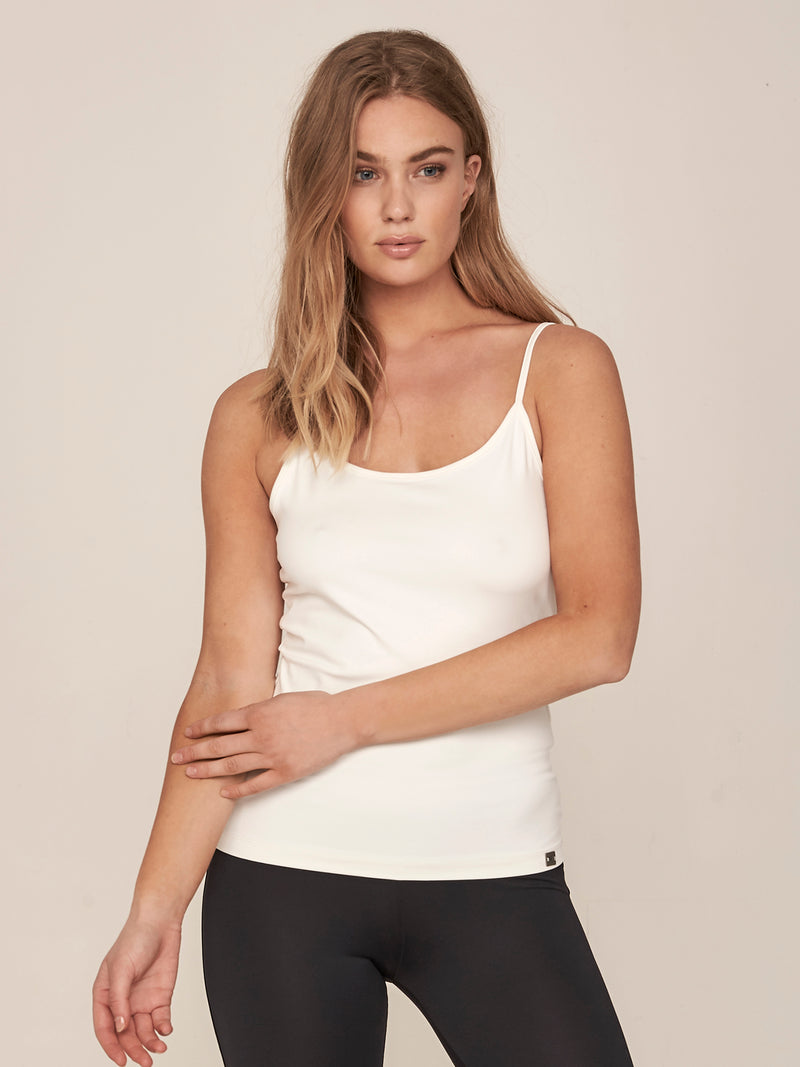 RUN top with straps - Creme