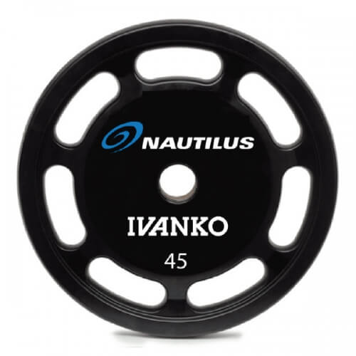 Ivanko Urethane Plate 45 Lb. Custom Nautilus Logo