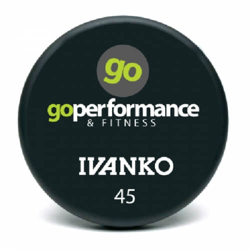 go performance Ivanko 45 lb custom urethane dumbbell