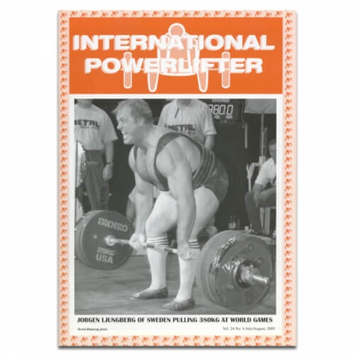 International Powerlifter vintage cover featuring Ivanko Barbell