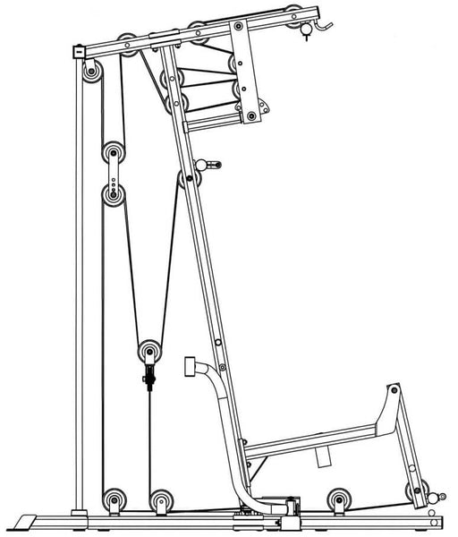 IVK-2155 Ivanko Home Gym cable loop diagram