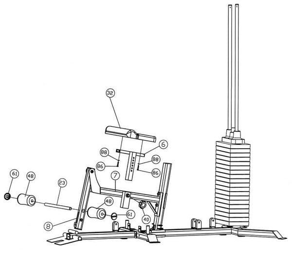 IVK-2155 Ivanko Home Gym diagram 4