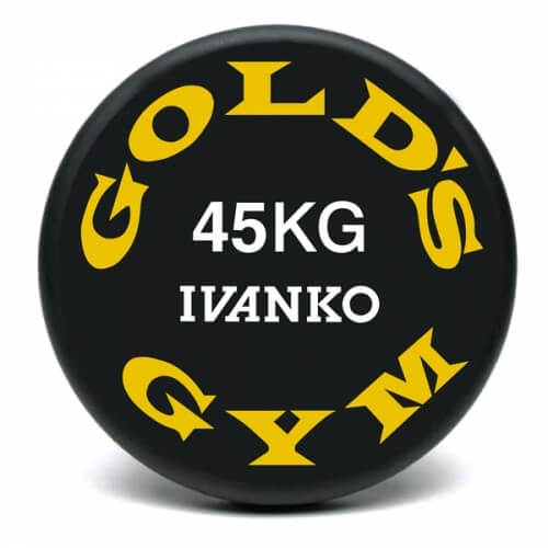 Gold's Gym Ivanko 45 lb custom urethane dumbbell