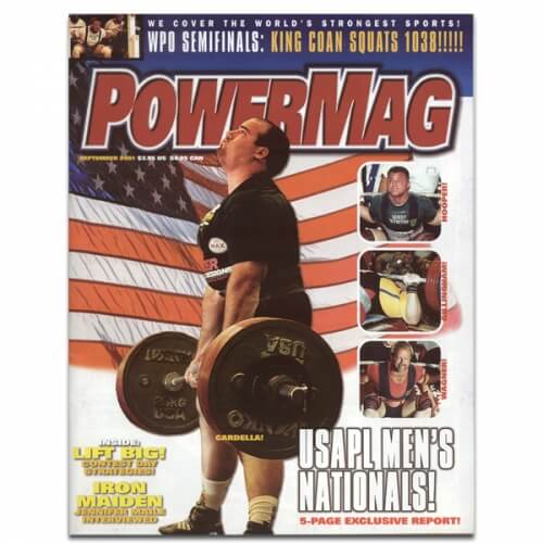 PowerMag Cover bodybuilding with Ivanko Barbell
