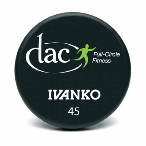 LAC Full Circle Fitness Ivanko 45 lb custom urethane dumbbell