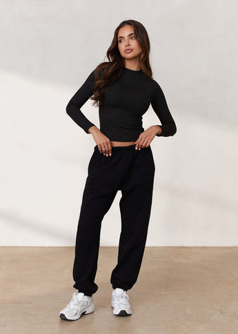 Something Slight Cropped Pullover Jogger Set (Ash Mocha)- Final