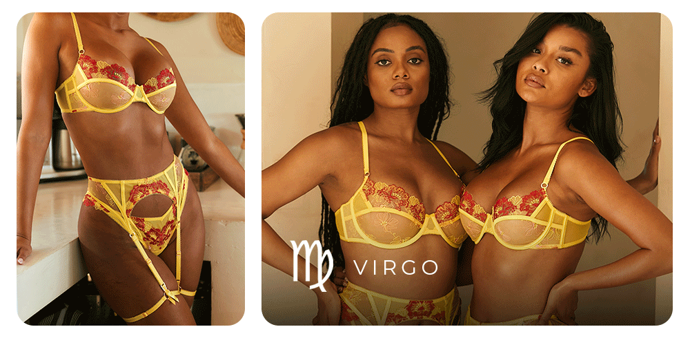 Underwear for Virgo - Leah Yellow Intimates Set
