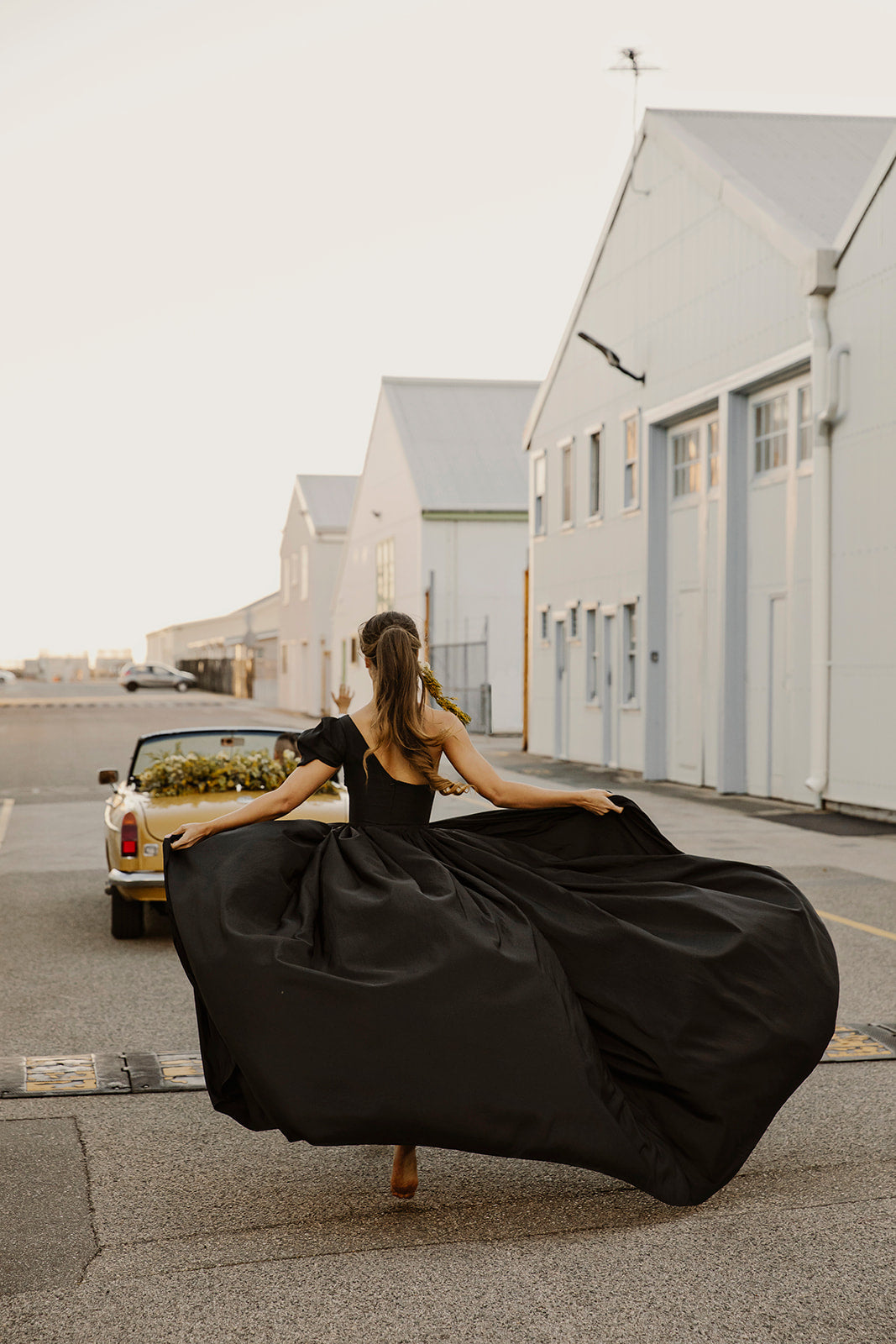 Samantha Wynne Black Gown Shoot in Fremantle Perth Photographer Christine Limm