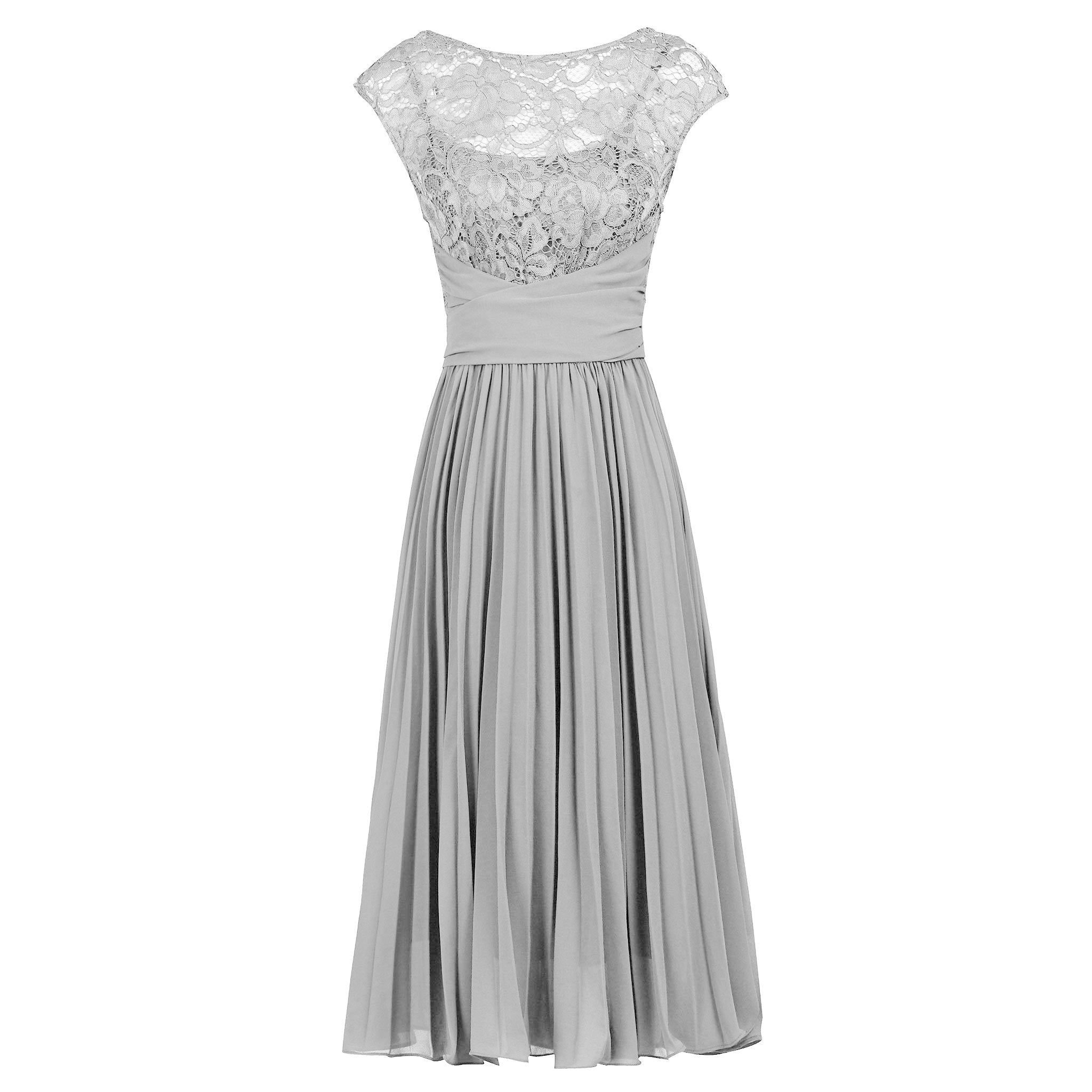 grey lace cocktail dress