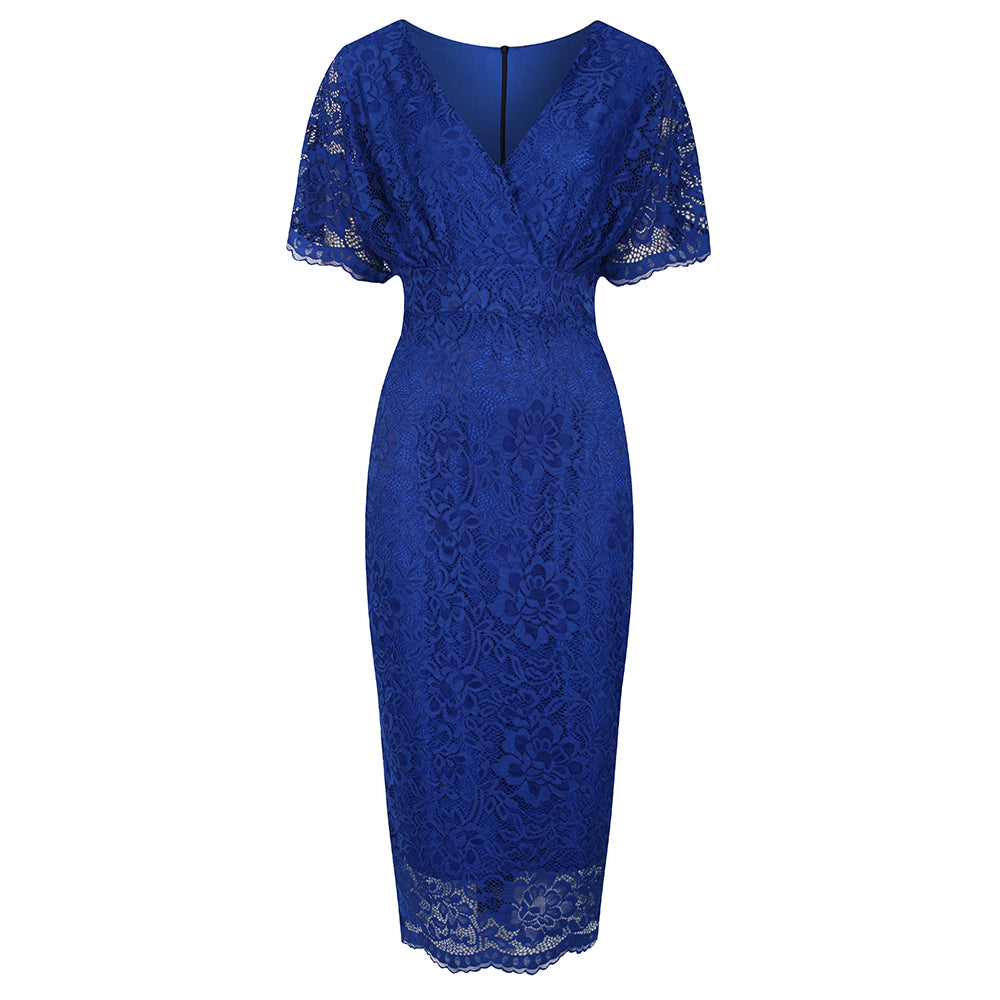 royal blue midi dress uk