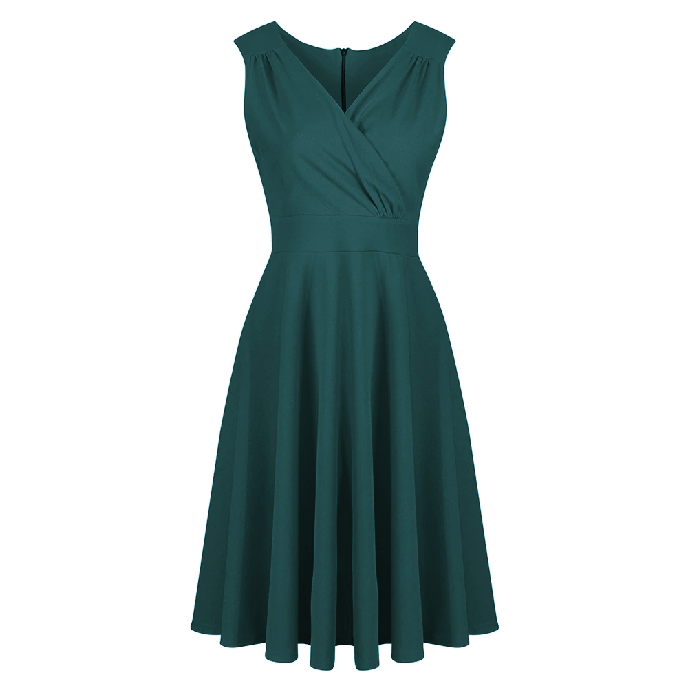 green vintage dress