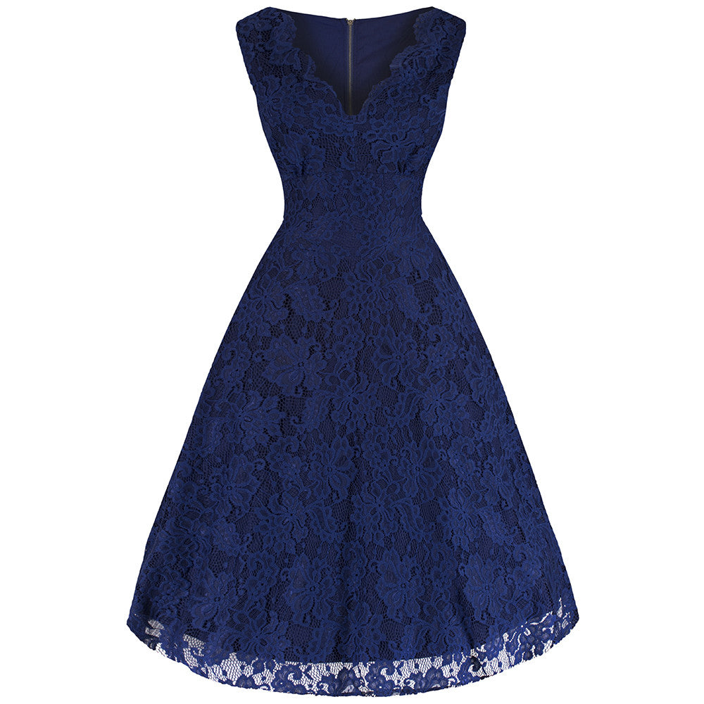 jolie moi blue lace dress