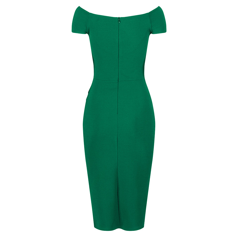 green dress bardot